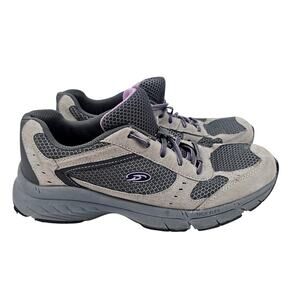 Avia Shoes Womens 9.5 Moonwalker Athletic Low Top Sneakers Gray Fabric Lace Up